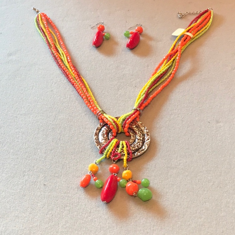 NWOT Fashion Necklace and Earring Set